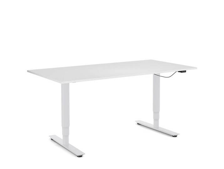 Home Office Schreibtisch W-Life E-Table Wagner weiß, Designer Peter Wagner, 59-125 cm. Tischplatte 2.2x180x80 cm von CAIRO