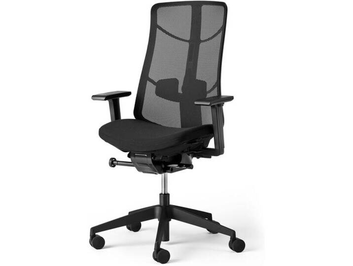Homeoffice Bürodrehstuhl mit 2D-Armlehnen Jet III König + Neurath schwarz, 101-114.5x64.5x64.5; Tiefe Sitz 40-48 cm von CAIRO