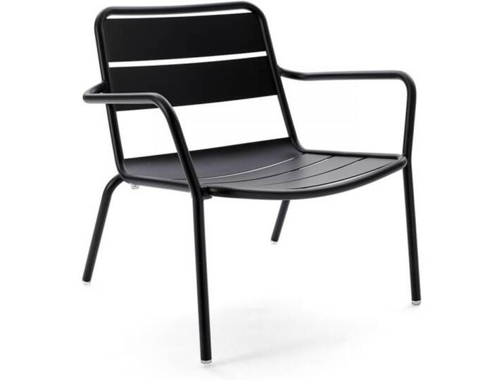 Lounge Sessel Malaga Aluminium schwarz, 72.5x76.7x69.3 cm von CAIRO