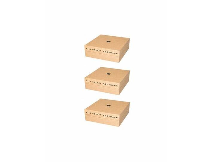 Nils Holger Moormann Archivbox für FNP Regal, 3-er Set Karton natur mehrfarbig, Designer Nils Holger Moormann, 10.8x32.5x34 cm von CAIRO
