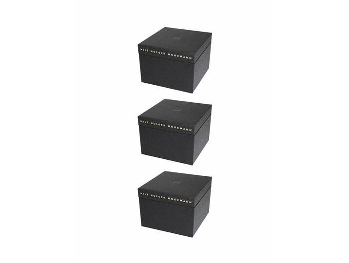 Nils Holger Moormann Archivbox für FNP Regal, 3-er Set Karton schwarz, Designer Nils Holger Moormann, 21.6x32.5x34 cm von CAIRO