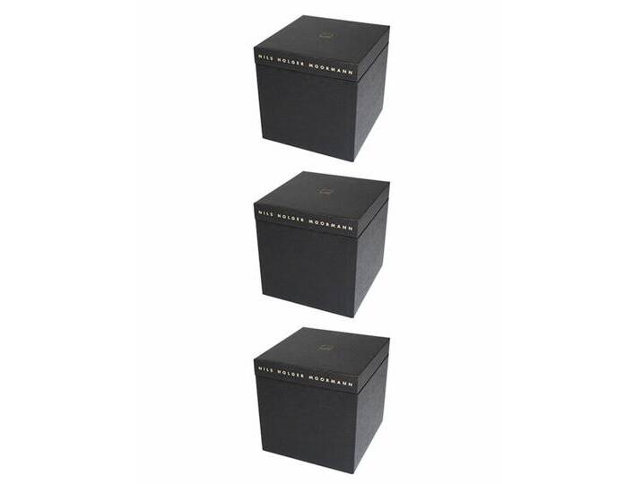 Nils Holger Moormann Archivbox für FNP Regal, 3-er Set Karton schwarz, Designer Nils Holger Moormann, 32.5x32.5x34 cm von CAIRO