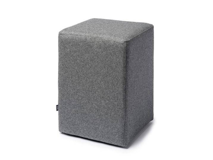 Sitzhocker Pomp Ruhe & Raum grau, Designer Willi Hubor, 47.5x33x33 cm von CAIRO