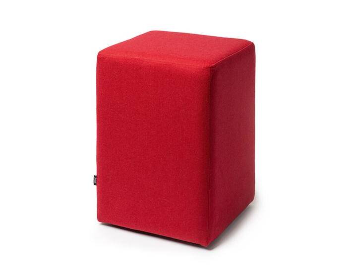 Sitzhocker Pomp Ruhe & Raum rot, Designer Willi Hubor, 47.5x33x33 cm von CAIRO