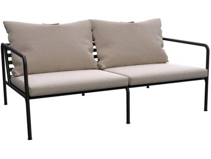 Sofa Avon Houe Gestell Stahl schwarz pulverbeschichtet, Designer Henrik Pedersen, 58.4 cm / mit Kissen 81x159.2x99.1 cm von CAIRO