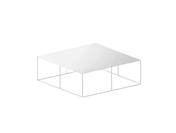 Sofatisch Slim Irony Low Table Zeus weiß, Designer Maurizio Peregalli, 34x100x100 cm von CAIRO