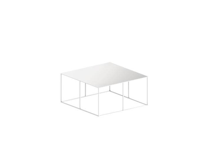 Sofatisch Slim Irony Low Table Zeus weiß, Designer Maurizio Peregalli, 34x70x70 cm von CAIRO