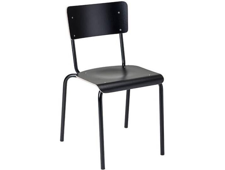 Stapelstuhl College schwarz matt, Designer Perfecta, 79.5x46x50 cm von CAIRO