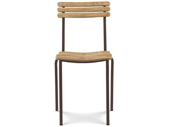 Stuhl Laren Ethimo Gestell Metall kaffeebraun silber, Designer Ethimo Design Studio, 85x45x50 cm von CAIRO