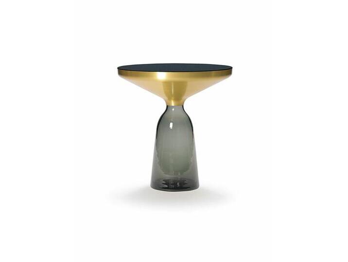 Tisch Bell Table ClassiCon Tischfuß Glas grau weiß, Designer Sebastian Herkner, 53 cm von CAIRO