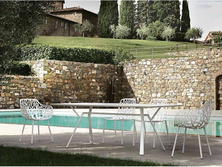 Tisch Radice Quadra Fast weiss weiß, Designer Robby & Francesca Cantarutti, 74x200x90 cm von CAIRO