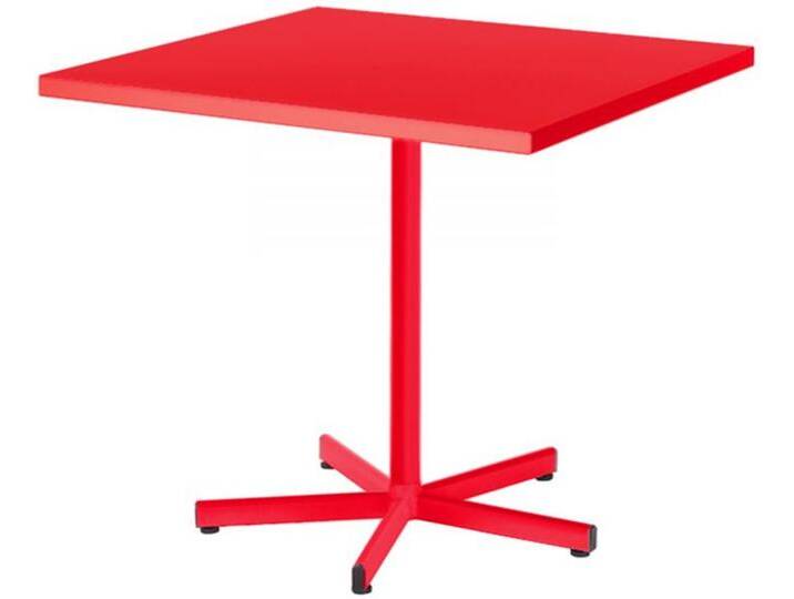 Tisch aus Metall Basic Color Schaffner AG rot, Designer Schaffner, 72x70x70 cm von CAIRO