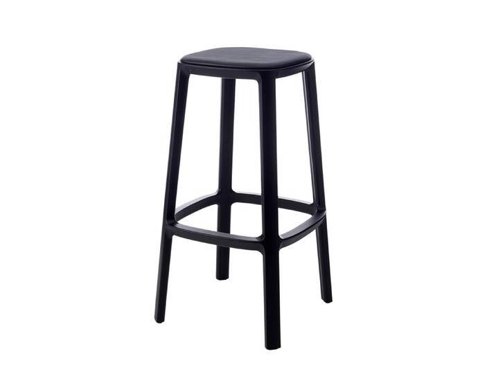 Tresenhocker Cadrea schwarz, Designer Simone Viola, 75.5x42.5x42.5 cm von CAIRO