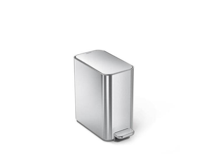 Tret-Mülleimer, Inhalt 5 Liter silber, Designer simplehuman, 31x15.8x32 cm von CAIRO
