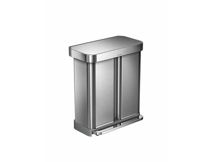 Tret-Mülleimer silber, Designer simplehuman, 65.5x56x36 cm Tret-Mülleimer silber, Designer simplehuman, 65.5x56x36 cm von CAIRO