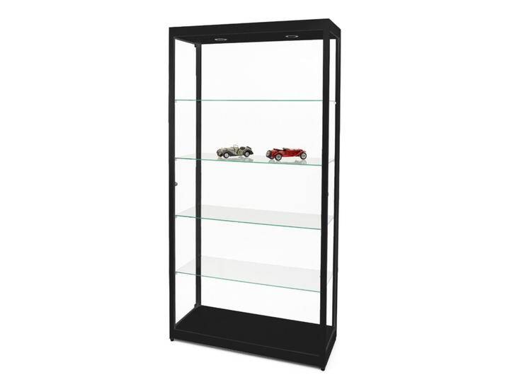 Vitrine sdb Aluminium schwarz eloxiert, 200x100x40 cm von CAIRO