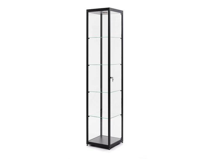 Vitrine sdb Aluminium schwarz eloxiert, 200x40x40 cm von CAIRO