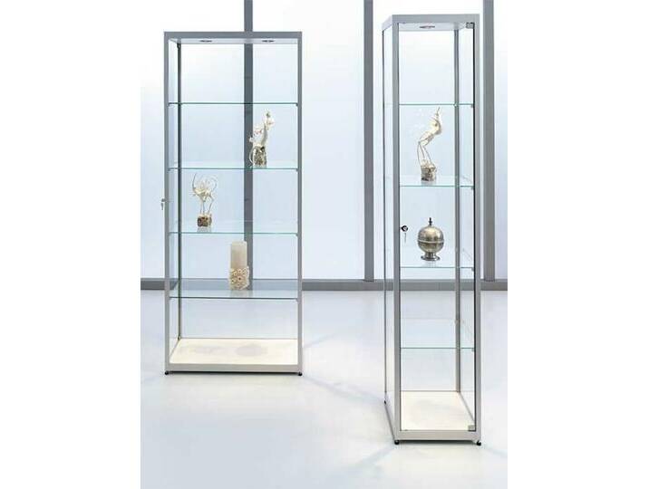 Vitrine sdb Aluminium silberfarben eloxiert grau, 200x80x40 cm von CAIRO