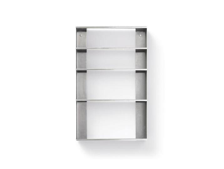 Wandregal Taper Case Form and Refine Edelstahl gebürstet silber, Designer Herman Studio, 65.5x40x9 cm Wandregal Taper Case Form and Refine Edelstahl gebürstet silber, Designer Herman Studio, 65.5x40x9 cm von CAIRO