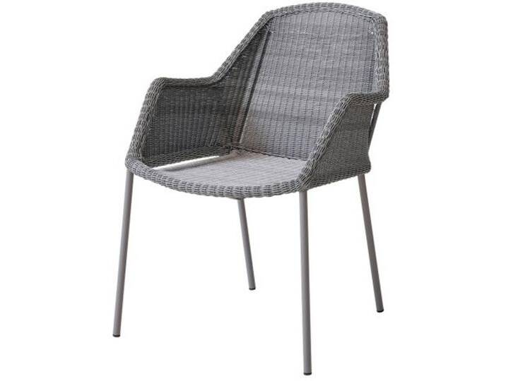 stapelbarer Stuhl Breeze Cane-line grau, Designer Christina Strand, Niels Hvass, 83x60x62 cm von CAIRO
