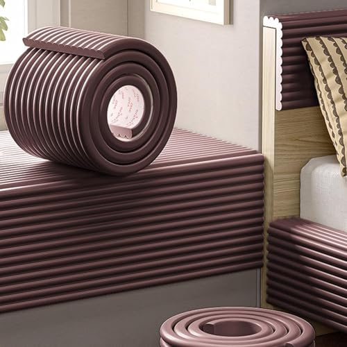 3D-Antikollisions-Wandpolster, Gepolsterte Weiche Wandpaneele, 20/30 Cm Extra Breiter Kantenschutz, Weich Gepolsterte Wandpaneele For Schlafzimmer/Spielzimmer/Kinderzimmer(Brown,20 * 200cm) von CAIYZH