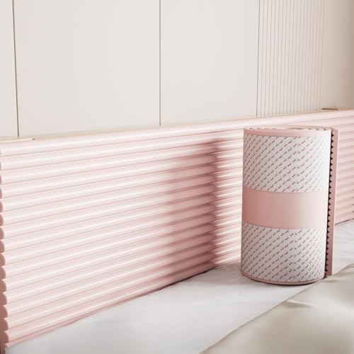 3D-Antikollisions-Wandpolster, Gepolsterte Weiche Wandpaneele, 20/30 Cm Extra Breiter Kantenschutz, Weich Gepolsterte Wandpaneele For Schlafzimmer/Spielzimmer/Kinderzimmer(Pink,30 * 200cm) von CAIYZH