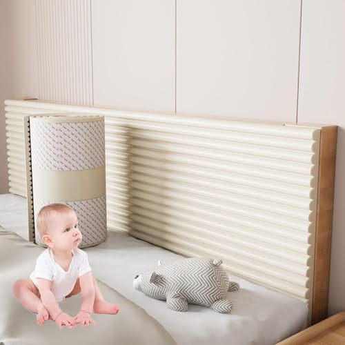 3D-Antikollisions-Wandpolster, Selbstklebende Wandpolster Aus PVC-Baumwolle, Selbstklebende Sicherheitskanten-Eckschutzvorrichtungen, Abziehbare Und Aufklebbare Wandpaneele(Beige) von CAIYZH