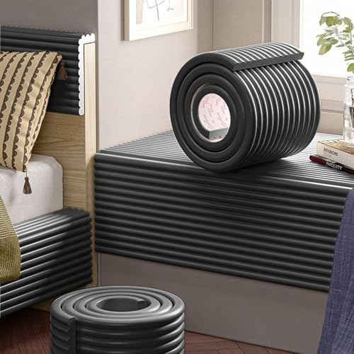 3D-Antikollisions-Wandpolster, Selbstklebende Wandpolster Aus PVC-Baumwolle, Selbstklebende Sicherheitskanten-Eckschutzvorrichtungen, Abziehbare Und Aufklebbare Wandpaneele(Black) von CAIYZH