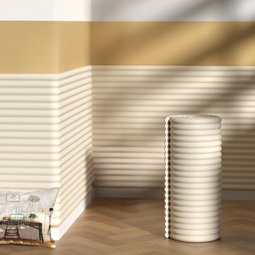 3D-Antikollisions-Wandpolster, Tischeckenschutz Aus Schaumstoff Und Baumwolle, Selbstklebende Sicherheitskanten-Eckenschützer, 1 Cm Dickes Kopfteilpolster For Schlafzimmer Und Wohnzimmer(Beige) von CAIYZH