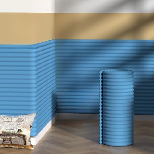 3D-Antikollisions-Wandpolster, Tischeckenschutz Aus Schaumstoff Und Baumwolle, Selbstklebende Sicherheitskanten-Eckenschützer, 1 Cm Dickes Kopfteilpolster For Schlafzimmer Und Wohnzimmer(Blue) von CAIYZH