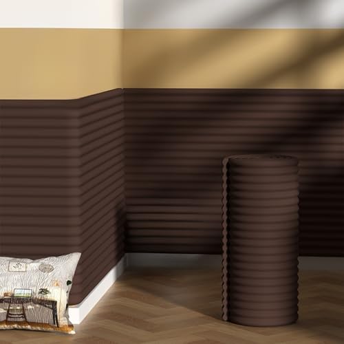 3D-Antikollisions-Wandpolster, Tischeckenschutz Aus Schaumstoff Und Baumwolle, Selbstklebende Sicherheitskanten-Eckenschützer, 1 Cm Dickes Kopfteilpolster For Schlafzimmer Und Wohnzimmer(Brown) von CAIYZH