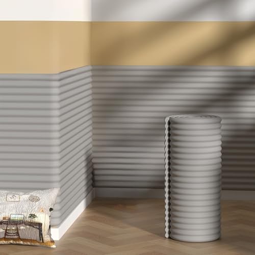 3D-Antikollisions-Wandpolster, Tischeckenschutz Aus Schaumstoff Und Baumwolle, Selbstklebende Sicherheitskanten-Eckenschützer, 1 Cm Dickes Kopfteilpolster For Schlafzimmer Und Wohnzimmer(Grey) von CAIYZH