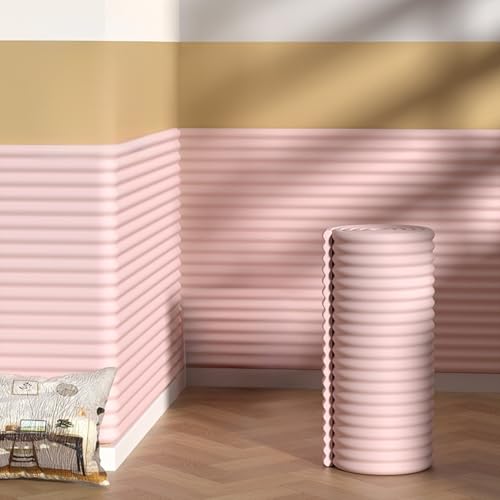 3D-Antikollisions-Wandpolster, Tischeckenschutz Aus Schaumstoff Und Baumwolle, Selbstklebende Sicherheitskanten-Eckenschützer, 1 Cm Dickes Kopfteilpolster For Schlafzimmer Und Wohnzimmer(Pink) von CAIYZH