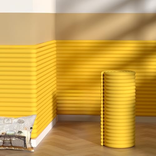 3D-Antikollisions-Wandpolster, Tischeckenschutz Aus Schaumstoff Und Baumwolle, Selbstklebende Sicherheitskanten-Eckenschützer, 1 Cm Dickes Kopfteilpolster For Schlafzimmer Und Wohnzimmer(Yellow) von CAIYZH