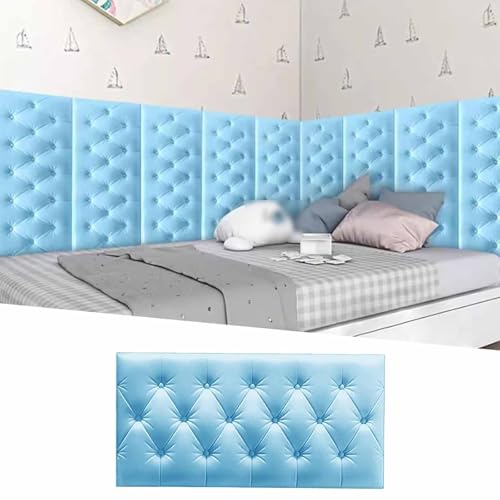 3D-Antikollisions-Wandpolsterung, Kopfteilpolster For Abziehen Und Aufkleben, 8 Mm Dicke Selbstklebende Gepolsterte Kissen For Kinderzimmerdekor, Bank/Sitz For Wohnzimmer-Wandkissen(004,4pcs) von CAIYZH