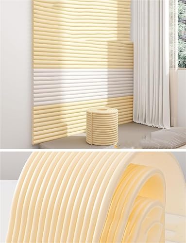 Antikollisions-Wandpolster For Kinder, Selbstklebend, Isolierung Und Kälteschutz, DIY-Abziehen Und Aufkleben Auf Kopfteilpaneele For Schlafzimmer, Tatami, Kinderzimmer, Dekoratives Wandkissen(Beige) von CAIYZH