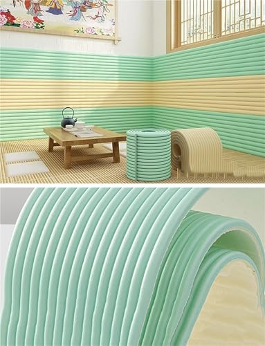 Antikollisions-Wandpolster For Kinder, Selbstklebend, Isolierung Und Kälteschutz, DIY-Abziehen Und Aufkleben Auf Kopfteilpaneele For Schlafzimmer, Tatami, Kinderzimmer, Dekoratives Wandkissen(Green) von CAIYZH