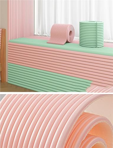 Antikollisions-Wandpolster For Kinder, Selbstklebend, Isolierung Und Kälteschutz, DIY-Abziehen Und Aufkleben Auf Kopfteilpaneele For Schlafzimmer, Tatami, Kinderzimmer, Dekoratives Wandkissen(Pink) von CAIYZH