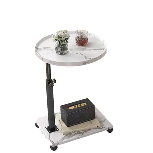 CAIYZH C-förmiger Beistelltisch, Drehbarer Beistelltisch for Sofa Kleiner Couchtisch Mit 360-Grad-Rollen, Mobile Couchtische Aus Massivholz for Wohnzimmer, Schlafzimmer Und Kleine Räume(Round,White) CAIYZH C-förmiger Beistelltisch, Drehbarer Beistelltisch for Sofa Kleiner Couchtisch Mit 360-Grad-Rollen, Mobile Couchtische Aus Massivholz for Wohnzimmer, Schlafzimmer Und Kleine Räume(Round,White) von CAIYZH