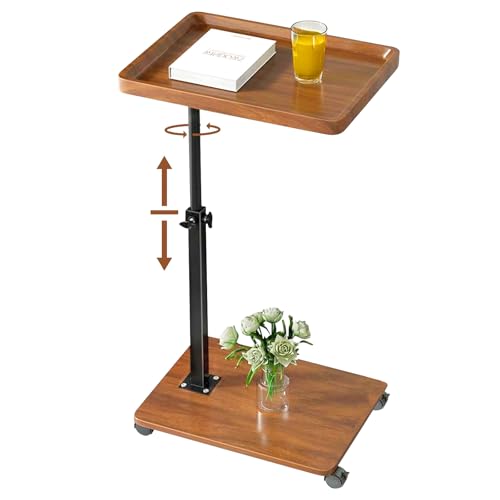 CAIYZH C-förmiger Beistelltisch, Drehbarer Beistelltisch for Sofa Kleiner Couchtisch Mit 360-Grad-Rollen, Mobile Couchtische Aus Massivholz for Wohnzimmer, Schlafzimmer Und Kleine Räume(Square,Wood) CAIYZH C-förmiger Beistelltisch, Drehbarer Beistelltisch for Sofa Kleiner Couchtisch Mit 360-Grad-Rollen, Mobile Couchtische Aus Massivholz for Wohnzimmer, Schlafzimmer Und Kleine Räume(Square,Wood) von CAIYZH