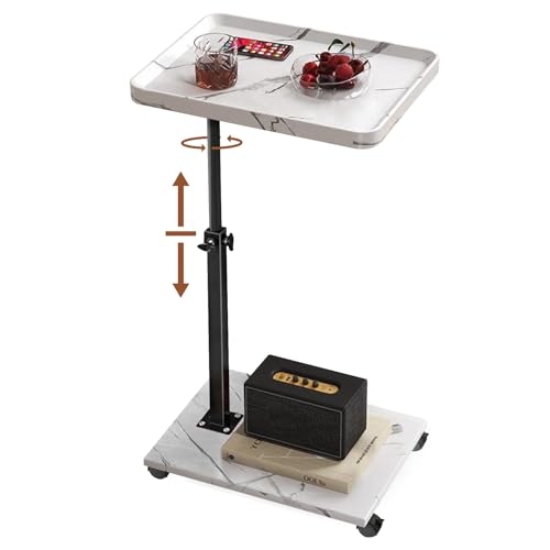 CAIYZH C-förmiger Beistelltisch, Drehbarer Beistelltisch for Sofa Kleiner Couchtisch Mit 360-Grad-Rollen, Mobile Couchtische Aus Massivholz for Wohnzimmer, Schlafzimmer Und Kleine Räume(Square,White) CAIYZH C-förmiger Beistelltisch, Drehbarer Beistelltisch for Sofa Kleiner Couchtisch Mit 360-Grad-Rollen, Mobile Couchtische Aus Massivholz for Wohnzimmer, Schlafzimmer Und Kleine Räume(Square,White) von CAIYZH