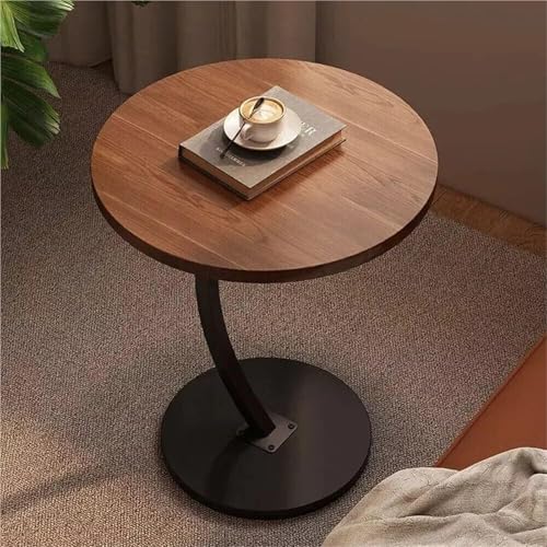 CAIYZH C-förmiger Beistelltisch for Kaffee, Snacks, Wohnzimmer Nachttisch Couchtisch Mit Eisenrahmen, Nachttisch Aus Metall Und PP-Material for Schlafzimmer, Badezimmer, Balkon(Brown) von CAIYZH