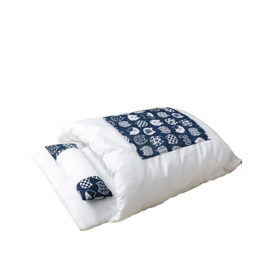 CAIYZH Haustierschlafsack - Nicht Verformendes Haustierbett, Winter-Katzenhöhlentunnel, Weiches Fleece-Katzenbett-Versteck, Kuschelsack for Den Innen- Und Außenbereich(Blue,65 * 50cm) von CAIYZH