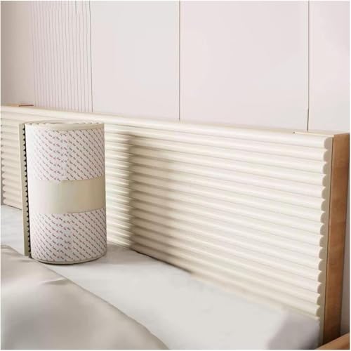 Gepolsterte Wandpaneele, 3D-Wandpolsterung Selbstklebend For Selberschneiden, Gepolsterte Wandpaneele For Abziehen Und Aufkleben, Kopfteil, Selbstklebend For Kinderzimmer, Schlafzimmer(Beige) von CAIYZH