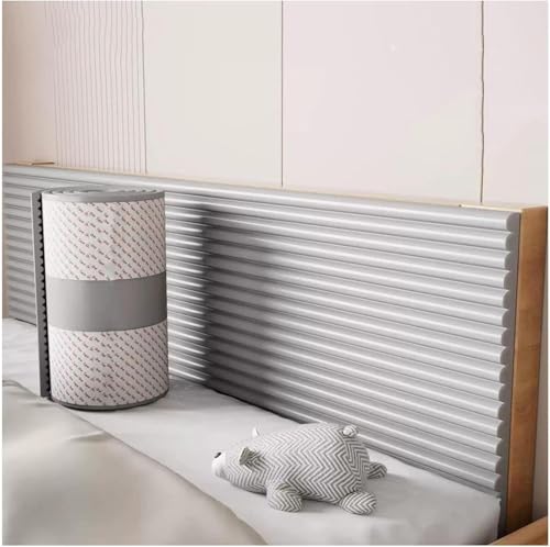 Gepolsterte Wandpaneele, 3D-Wandpolsterung Selbstklebend For Selberschneiden, Gepolsterte Wandpaneele For Abziehen Und Aufkleben, Kopfteil, Selbstklebend For Kinderzimmer, Schlafzimmer(Gray) von CAIYZH