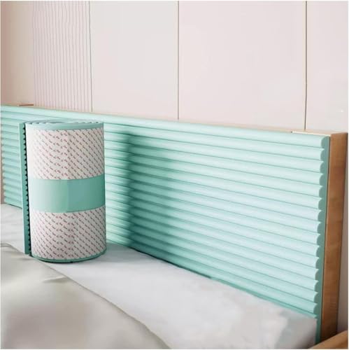 Gepolsterte Wandpaneele, 3D-Wandpolsterung Selbstklebend For Selberschneiden, Gepolsterte Wandpaneele For Abziehen Und Aufkleben, Kopfteil, Selbstklebend For Kinderzimmer, Schlafzimmer(Green) von CAIYZH