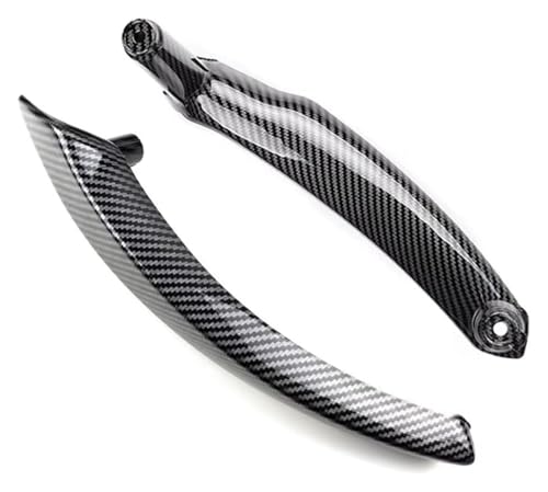 CAIZHICNC Kompatibel mit X5 Kompatibel mit X6 Kompatibel mit E72 2008-2013 Auto Innentürverkleidungsgriff Ziehen Sie Handläufe Verkleidungsabckung ABS Carbon Textur(2pcs Left) von CAIZHICNC