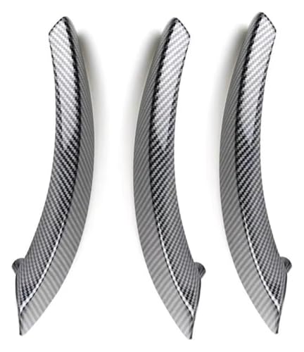 CAIZHICNC Kompatibel mit X5 Kompatibel mit X6 Kompatibel mit E72 2008-2013 Auto Innentürverkleidungsgriff Ziehen Sie Handläufe Verkleidungsabckung ABS Carbon Textur(3pcs L-handle Cover) von CAIZHICNC