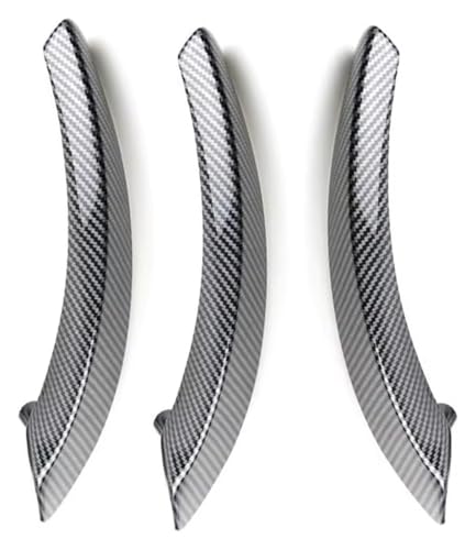 CAIZHICNC Kompatibel mit X5 Kompatibel mit X6 Kompatibel mit E72 2008-2013 Auto Innentürverkleidungsgriff Ziehen Sie Handläufe Verkleidungsabckung ABS Carbon Textur(3pcs R-handle Cover) von CAIZHICNC
