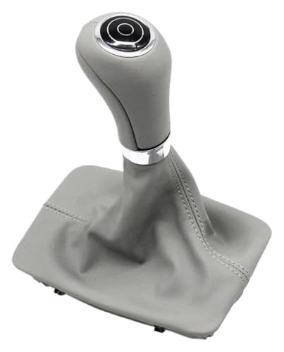 CAIZHICNC Schaltknauf Für Benz W210 W220 W163 W202 W140 5 6 Geschwindigkeit MT Kopf Auto Abdeckung Shifter Hebel Stick Manuelle(Gray) von CAIZHICNC
